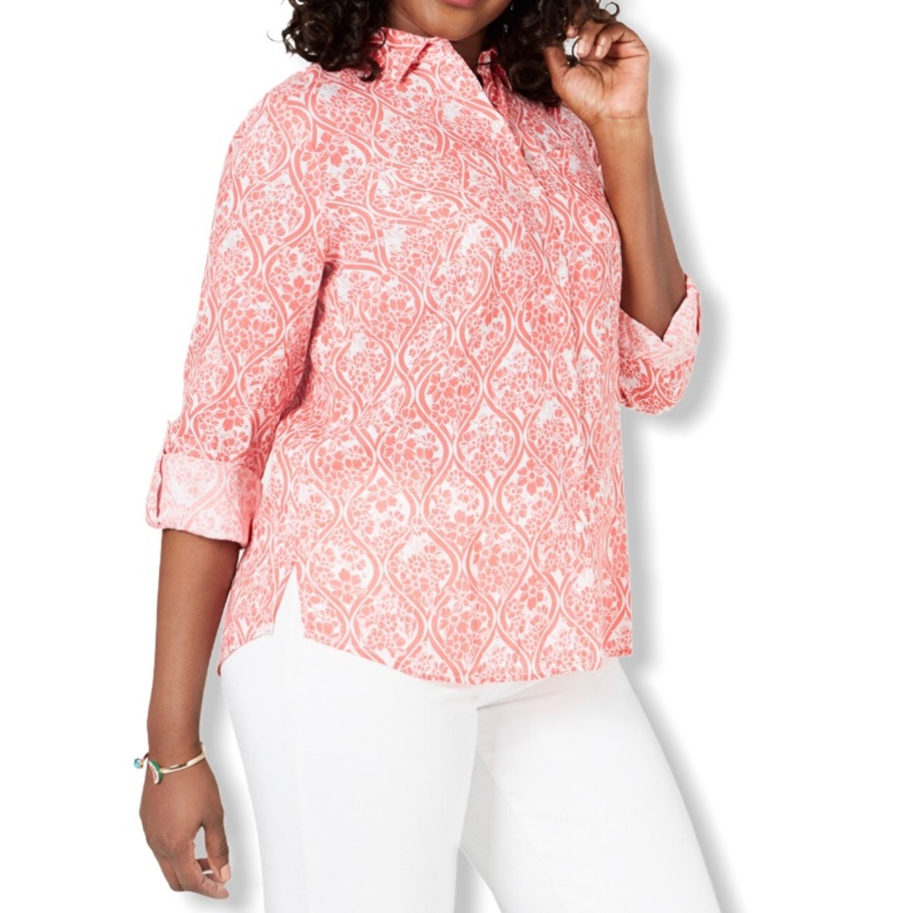 Charter Club Petite Linen Utility Shirt - Picture 1 of 4